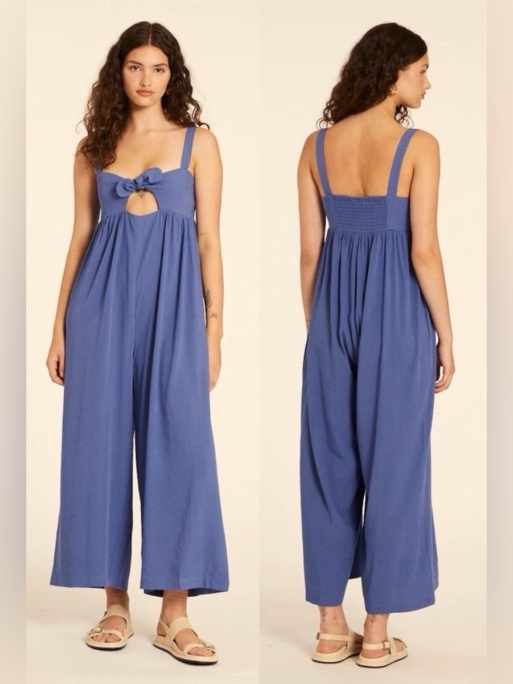 Pepaloves Blue Knotted Jumpsuit